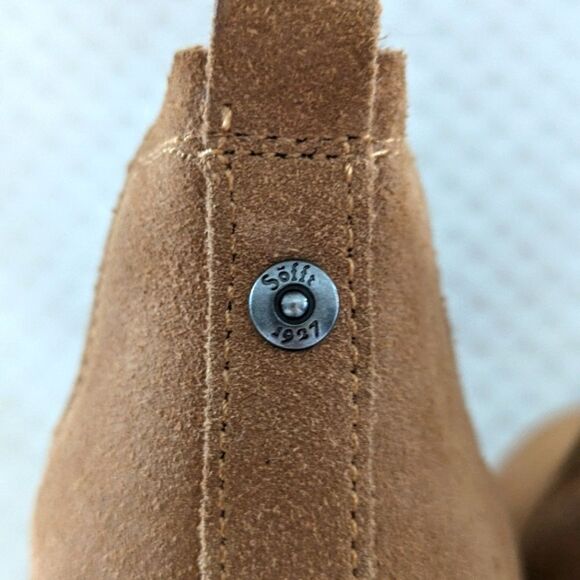 Sofft Utley Redwood Brown Wedge Bootie, Stacked Heel, Women's Size 7 1/2 - Picture 8 of 13